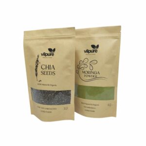 chia seeds and moringa powder package